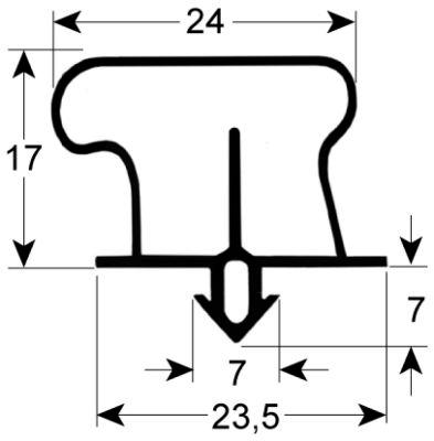 Kølerumspakning Profil 9920 VPE 4m sort