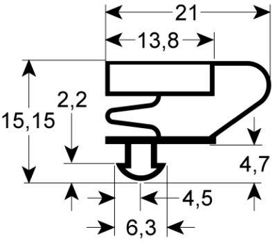 Lynfryserpakning Profil 9704 B 410mm L 715mm Stikmål til enhed til lynafkøling