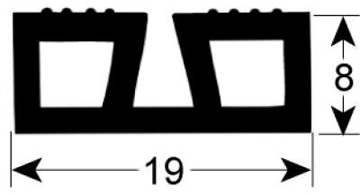 Kølerumspakning Profil 9902 VPE 25m hvid