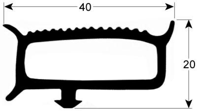 Kølerumspakning Profil 9780 VPE 6m grå