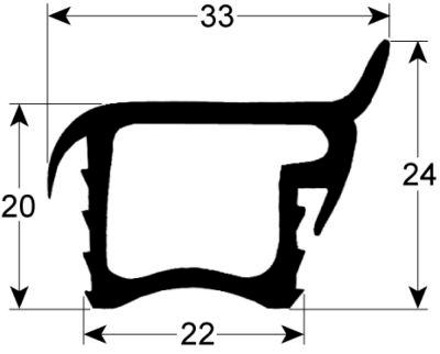 Stikvognpakning Profil 4060 B 675mm L 165mm 3 sider (lang side åben) VPE 1 til model C202