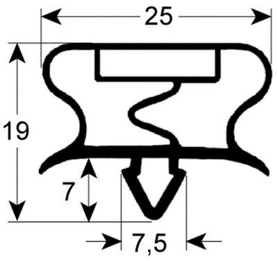 Pakninger til køl Profil 9195 B 525mm L 655mm Stikmål