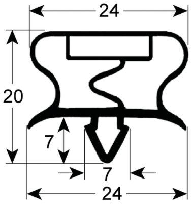 Pakninger til køl Profil 9195 B 535mm L 1640mm Stikmål