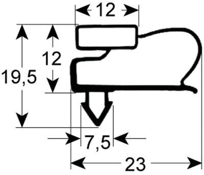 Pakninger til køl Profil 9051 B 575mm L 725mm Stikmål