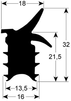 Dækselpakning Profil 2721 B 780mm L 1160mm Udvendige stikmål passer til FRIMA Model VCC311+