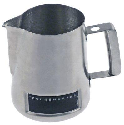 Mælkekande Rustfrit stål ø 95mm H 115mm med termometer Kapacitet 6l