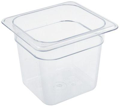 Gastronorm-beholder Polycarbonat Størrelse GN 1/6 D 150mm