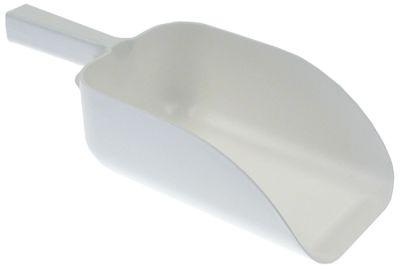 ice scoop L 350mm W 155mm H 90mm white plastic