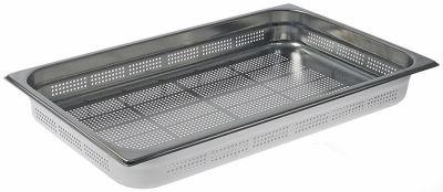 Gastronorm-beholder CNS Størrelse GN 1/1 med huller D 65mm