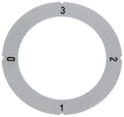 Knapsymbol Kontakt 4-takt sølv Skiftesekvens 0-3-2-1
