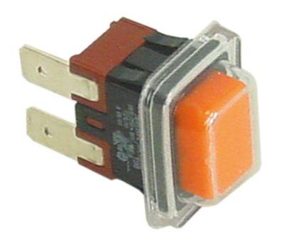 momentary push switchmounting measurements 19x13mm orange 1NO 250V 16A
