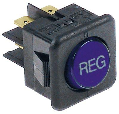 momentary rocker switchmounting measurements 27.8x25mm blue 2NO 250V 16A