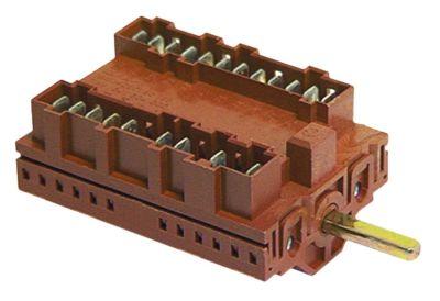 cam switch 4 operating positions 7NOsequence 2-0-1-momentary 16A shaft ø 6x4.6mm