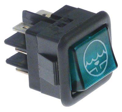 momentary rocker switchmounting measurements 27.8x25mm green 2CO 250V 16A