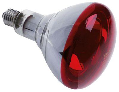 Varmelampe infrarød 150WE27 240V - rødt glas