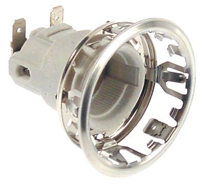 lamp socket socket E14 mounting ø 47,8mmconnection male faston 6.3mm