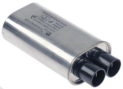 HV-kondensator 95µF 2100V Aluminium Tilslutning Fladstik 6,3 mm H 33mm L 114mm B 52mm