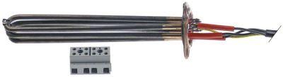Varmelegeme 5000W 380-420V L 285mm 3-hulsflange med kærv Tilslutning Fladstik 6,3 mm