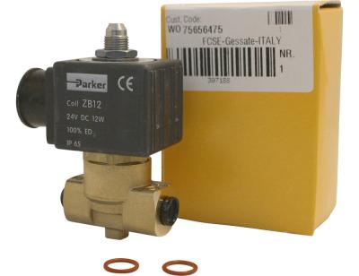 Solenoid valve steam 2/3-way 24 V ID ø 2 mm PARKER suitable for de Jong Duke