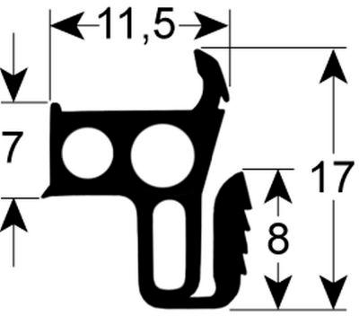 Rudepakning Profil  - B 13mm L 495mm IP  - passer til RATIONAL