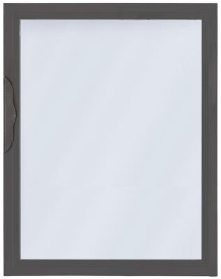Glaslåge til køleskab IP nede sort B 620mm H 880mm Forsendelsestype udelukkende via speditør