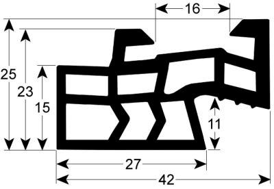 Stikvognpakning Profil 4140 L 515mm VPE 1