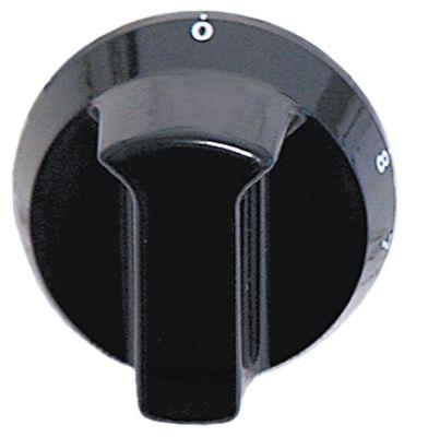 Knap Termostat 1-8 -°C ø 52mm Akse ø 6x4,6mm Udglatning nede sort