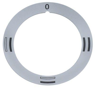 Knapsymbol Bageovn UH/OH/UH+OH ID ø 50mm sølv UD ø 66mm