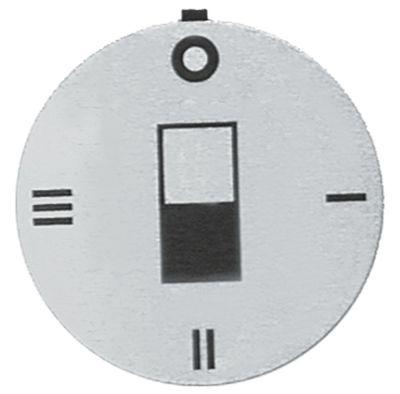 Knapsymbol Kontakt 4-takt sølv UD ø 45mm