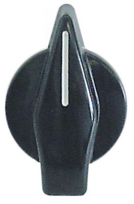 knob switch zero mark ø 30mm shaft ø 8mm black