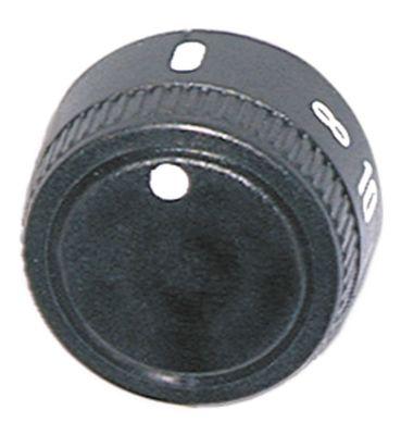 Knap Energiregulering 1-10 MAKS. ø 38mm Akse ø 6x4,6mm Udglatning oppe sort