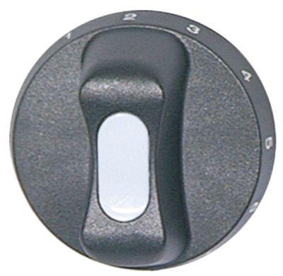 Knap Gastermostat 1-7 ø 65mm Akse ø 10x8mm Udglatning oppe