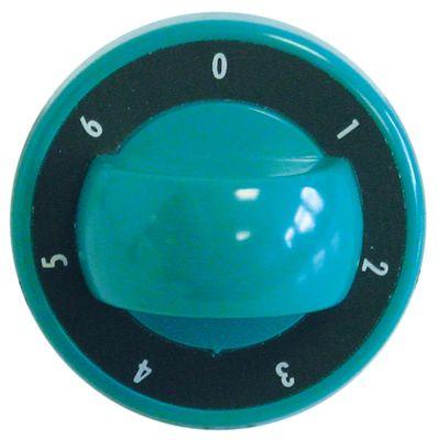 Knap Kontakt 7-takt ø 70mm Akse ø 6x4,6mm Udglatning oppe