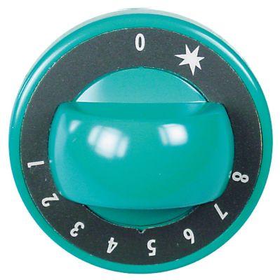 Knap Gastermostat 1-8 ø 70mm Akse ø 8x6,5mm Udglatning oppe