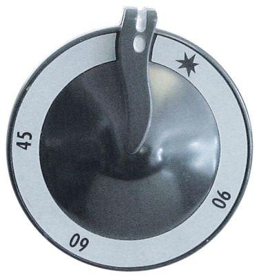 Knap Gastermostat T.maks. 90°C 45-90°C ø 70mm Akse ø 10x8mm Udglatning oppe