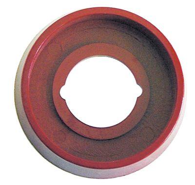 Rosette ID ø 60mm rød til knap