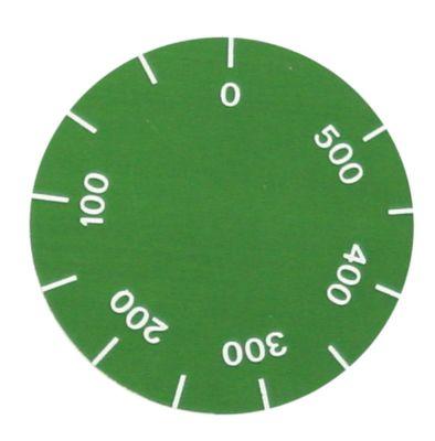 Knapsymbol Termostat T.maks. 500°C UD ø 42mm