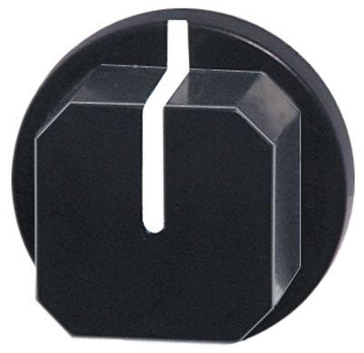 Knap Kontakt nulmærke ø 44mm Akse ø 6x4,6mm Udglatning højre sort
