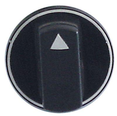 Knap Nulmærke ø 40mm Akse ø 6x4,6mm Udglatning højre sort