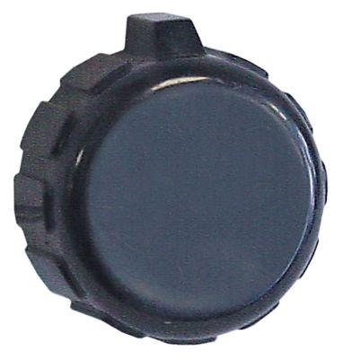 Knap Kontakt nulmærke ø 45mm Akse ø 6x6mm passer til COMENDA sort
