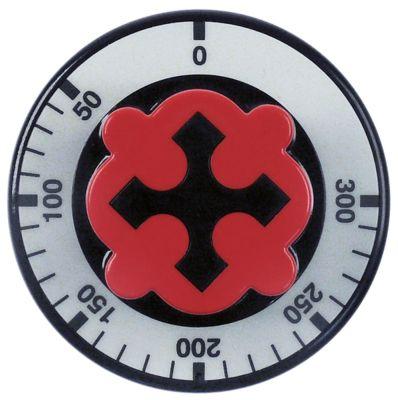 Knap Termostat T.maks. 300°C ø 70mm Akse ø 6x4,6mm Udglatning oppe passer til OFFCAR sort