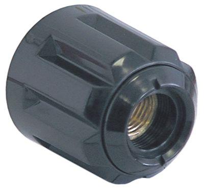 Knap ø 51mm Gevind Tr18x2 sort