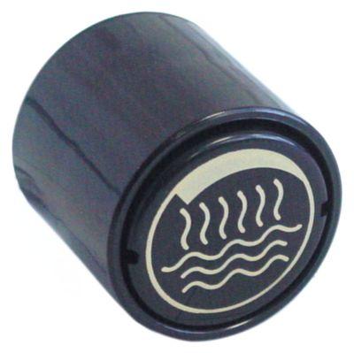 Knap Vand ø 46mm Akse ø 8x6,5mm sort