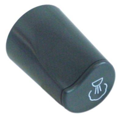 Knap Damp ø 40mm Akse ø M5mm sort