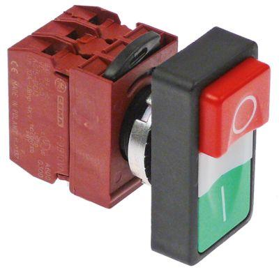 Tryktast 1NO/1NC/lampe komplet Indbygningsmål ø22mm