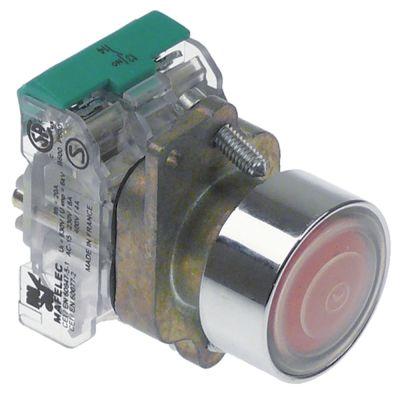 Tryktast rød 1NO 20A komplet Indbygningsmål ø22mm