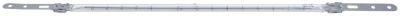 Infrarødlampe 220V 1000W L 365mm med fastgørelseslaske Glas L 340mm -