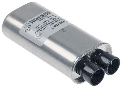 HV-kondensator 88µF 2100V Aluminium Tilslutning Fladstik 6,3 mm H 32mm L 125mm B 52mm