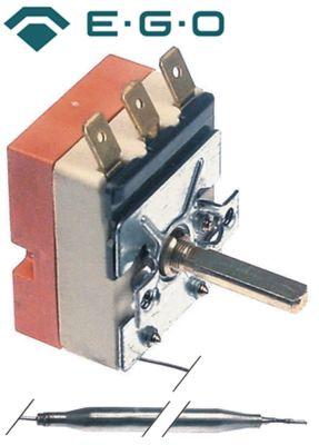 Termostat T.maks. 85°C 1-polet 1CO 16A Føler ø 6mm Føler L 94mm Kapillærrør 830mm Pakdåse