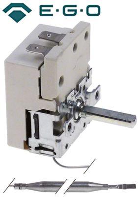 Termostat T.maks. 190°C 1-polet 1NO 16A Føler ø 6mm Føler L 118mm Kapillærrør 890mm